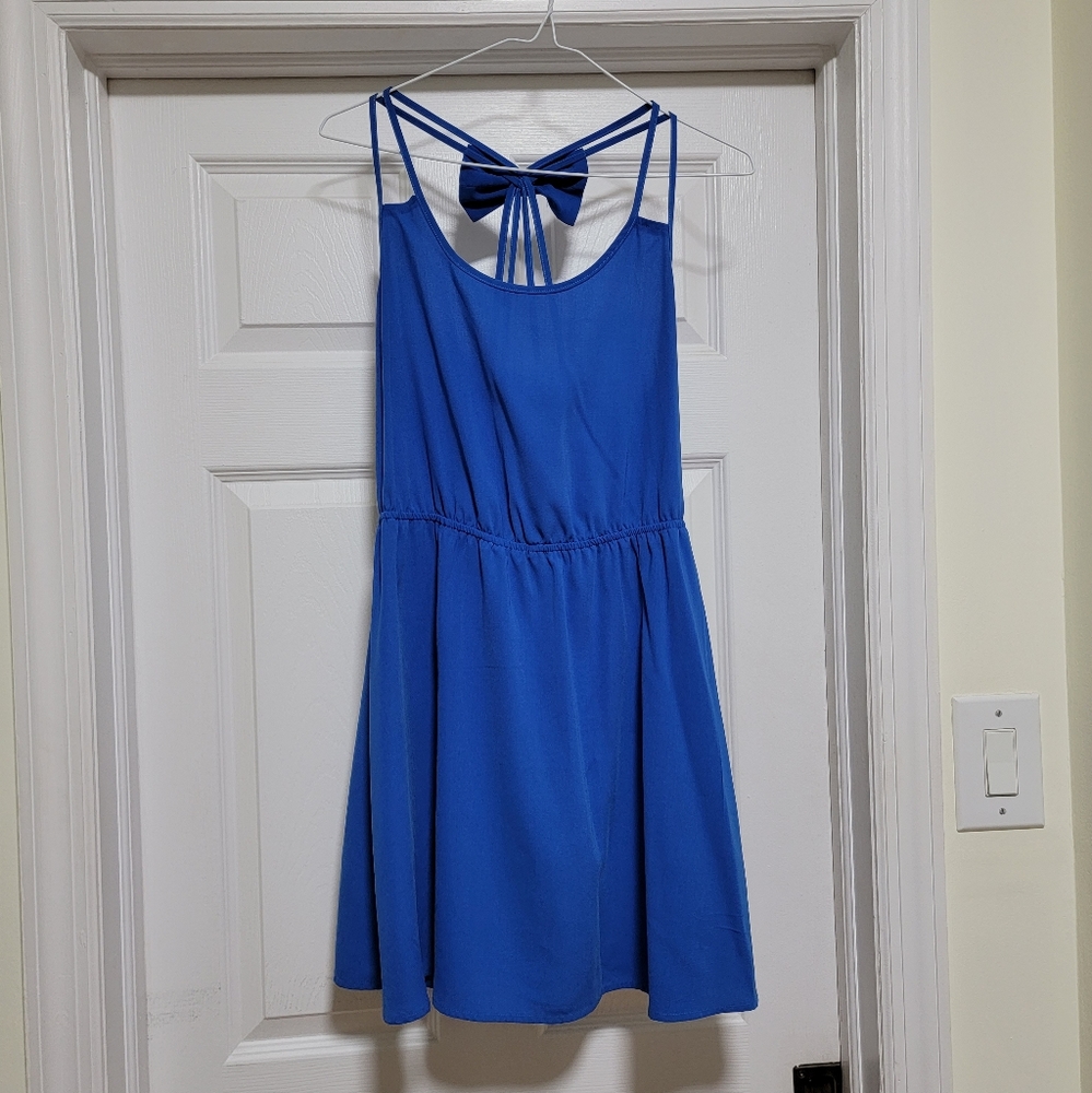 BLue Mine Dress w Bow detail sz L